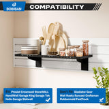 BOBIBAN 2 Pack Slatwall Shelves, Heavy Duty Metal Slat Wall Shelf for Retail, Garage, Home Storage, 80 lbs Load Capacity, Universal Slatwall Accessories(10 x 24 Inch-2) BOBIBAN