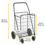 Whitmor Deluxe Utility Cart, Extra Large, Black Whitmor
