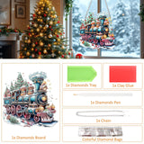 SENQAO Christmas Diamond Art Hanging Kits for Adults Kids, Christmas Train Diamond Art Suncatchers, 5D Special Shape Diamond Painting Pendant Window Ornament Gifts for Home Door Wall Decor SENQAO