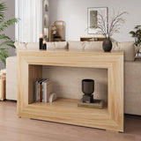 ROOMTEC 47" Farmhouse Console Table, Narrow Entryway Console Table, Sofa Tables with Storage, Industrial Hallway Accent Tables for Living Room, Entrance, Foyer (Oak Color) ROOMTEC