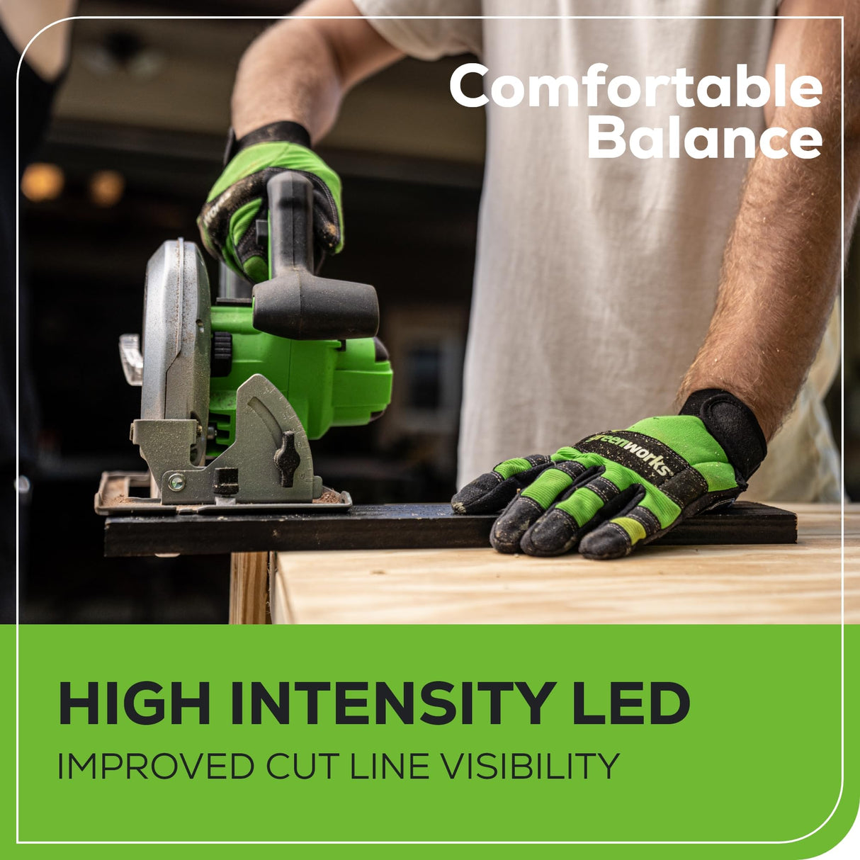 Greenworks 24V Cordless Drill & Circular Saw Combo Kit, Brushless Power Tools Set with 310 in./lbs Power Drill, 7-1/4" Circular Saw, 2×2.0Ah Batteries and Fast Charger Included Greenworks