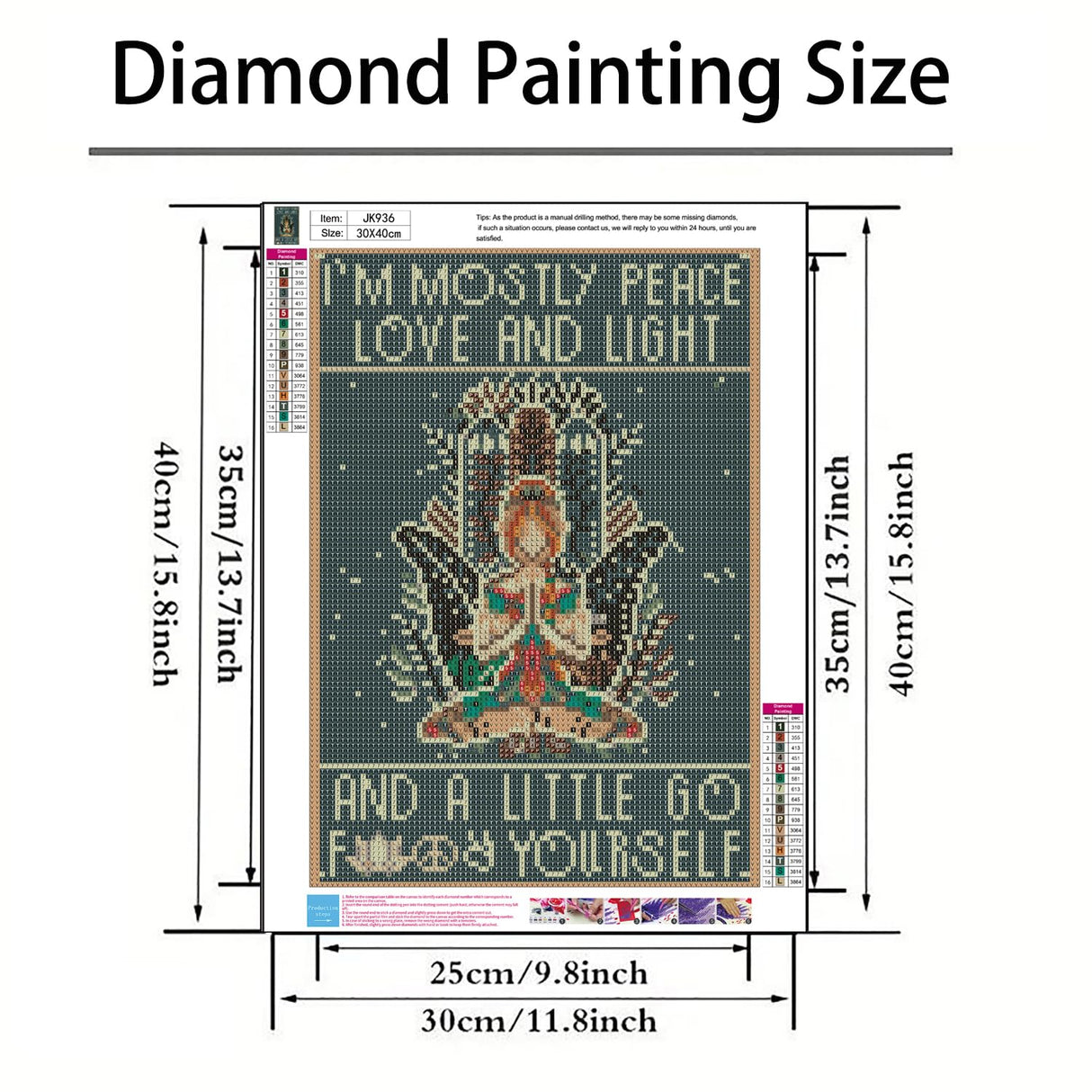 GXGLLPZBY DIY Boho Art Diamond Painting Kits, 5D Diamond Art for Beginners Adults, Round Full Drill Diamond dot Art Kits,Gem Art for Adults Home Wall Decor 11.8x15.8in GXGLLPZBY