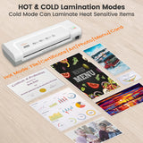Laminator Machine,VidaTeco 9-inch Thermal Laminator with Laminating Sheets 20 pcs,Laminating Machine with 2-Min Faster Preheat,Small Personal Lamination with Patented Roller for Teacher,Home VidaTeco