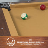 EastPoint Sports Masterton 87-Inch Pool Table - 8 Ball Pool Game Table for Billiards Indoor Games in Rec Room, Basement & Family Game Room - Available in Tan, Red, Green and Navy Felt Colors EastPoint Sports