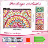 Silkfly 4 Pcs Diamond Painting Art Makeup Bags DIY Purses Toiletry 5d Handmade Double Design Diamond Painting Cosmetic Bags Bulk with Zipper Rhinestone Accessories for Women(Mandala) Silkfly