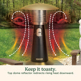 Cuisinart COH-500 Portable Tabletop Patio, 11,000 BTU Outdoor Propane Heater with Safety Tilt Switch and Burner Screen Guard, 100 sq. Foot Heat Range, Black Cuisinart