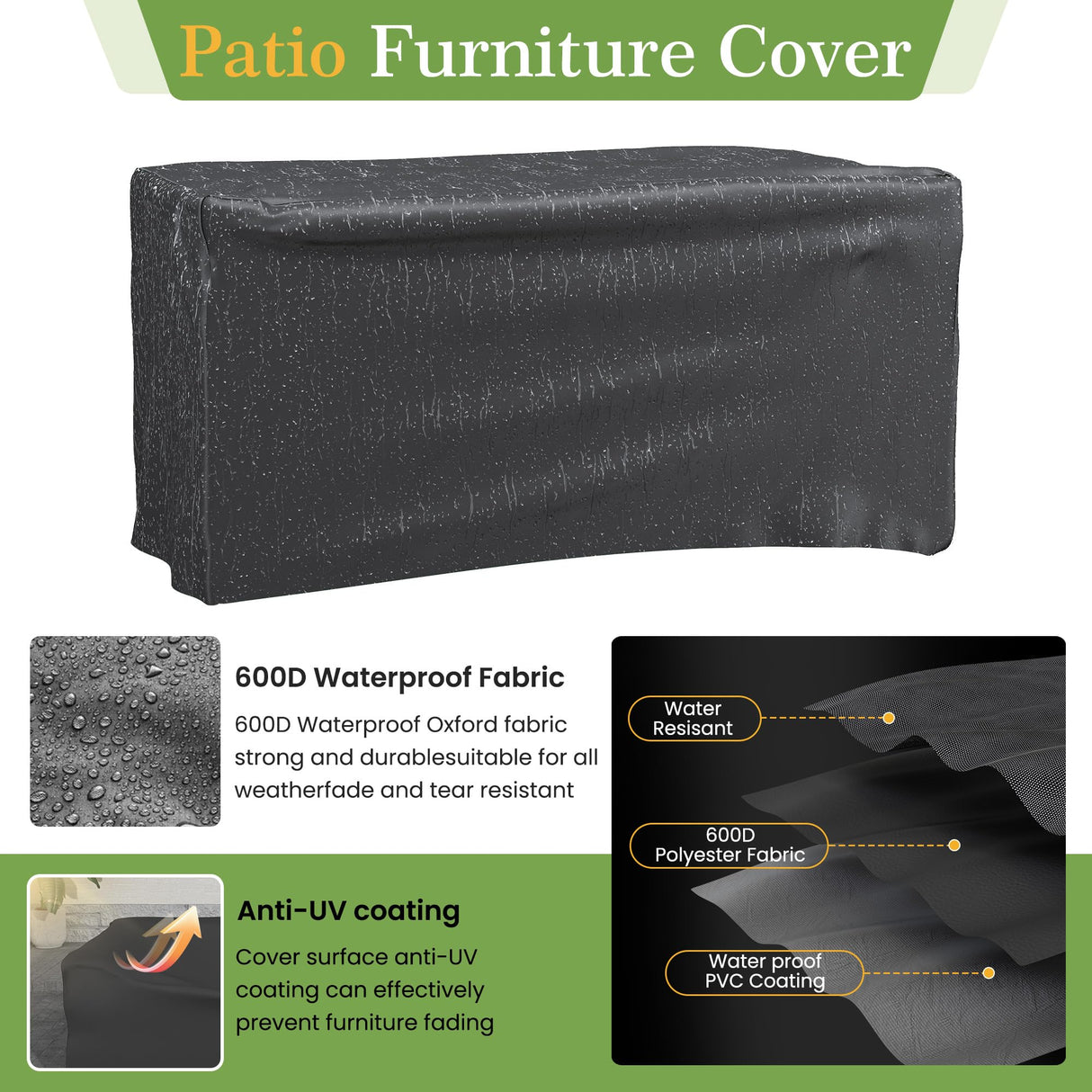 Amopatio Outdoor loveseat Furniture 2-Seat Wicker Patio Love seat, Small Patio loveseat with Water-Resistant Cover & Non-Slip Cushions, Premium Patio Set, Blue Amopatio