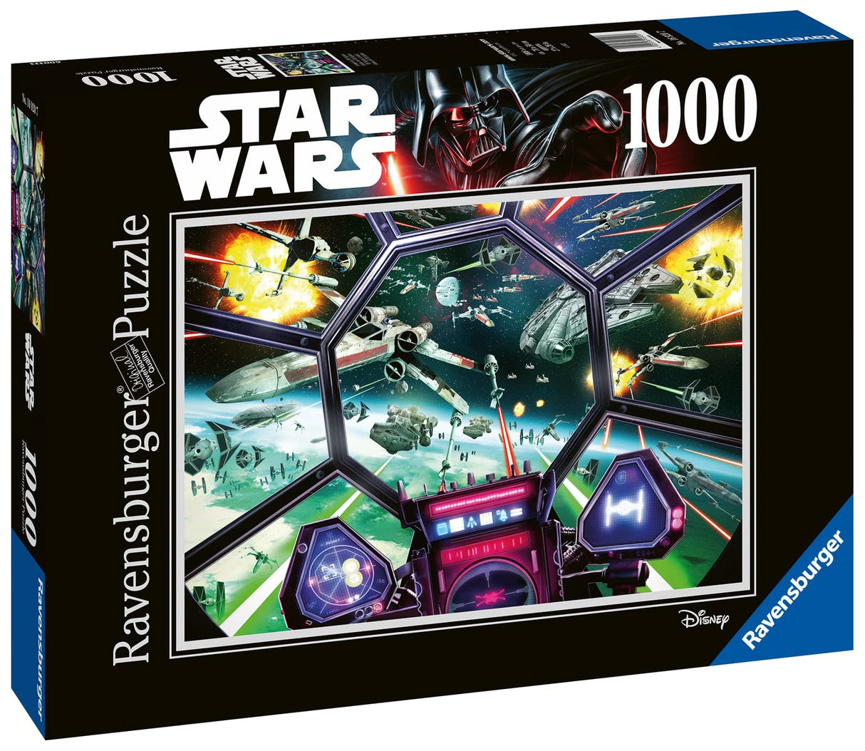 Ravensburger Star Wars: TIE Fighter Cockpit 1000 Piece Jigsaw Puzzle for Adults - 16920 - Every Piece is Unique, Softclick Technology Means Pieces Fit Together Perfectly Ravensburger