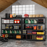 cynnda 5 Tier 60”D X 24”W X 78”H Garage Shelves Heavy Duty 3000LBS Adjustable Metal Storage Shelves for Garages Shops and Basements (Black) cynnda