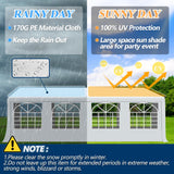 COVERONICS Outdoor Canopy Party Tent, 20'X30' Patio Party Tent with Rollable Sides and 4 Sandbags, Heavy Duty Steel Frame Carport Gazebo Event Tent Perfect for Wedding, Birthday Party, Outdoor Event COVERONICS