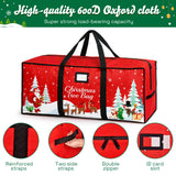Christmas Tree Storage Bag, Fits Up 7.5 Ft Christmas Tree Durable 600D Oxford Holiday Storage Container with Wide Opening Dual Zippers (Reindeer) Stadupimry