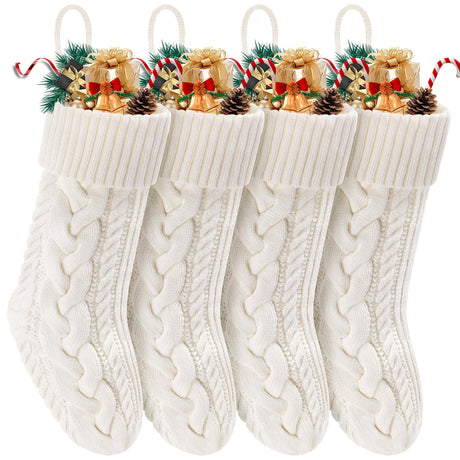 Doitory Christmas Stockings 6 Pack 22 Inches Large Size Knitted Stocking Christmas Decorations for Family Holiday Party Decor Doitory