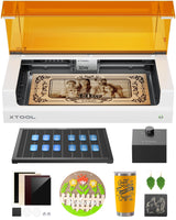 xTool S1 Laser Engraver Kit, Class 1 Laser Engraver and Cutter with Smart Air Aisst and Honeycomb Panel, Auto-Focus Laser Machine 10W Enclosed Laser Engraving Machine for Home Crafts xTool