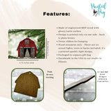 Personalized Christmas Ornaments 2024 Red Barn Farmhouse Wood Custom Farm Gift Stocking Stuffer Handmade by The Painted Pug (Red Barn Personalized) The Painted Pug