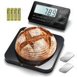 Food Scale with Detachable Display, 33lb Stainless Steel Kitchen Scales Digital Weight Grams and Ounces, Digital Food Scales for Kitchen, Baking Scale for Sourdough Bread Cooking, Weight Loss 1g/0.1oz URAMAZ
