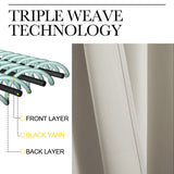 NICETOWN Natural Blackout Curtains for Bedroom (1 Pair, 42 x 63 inches), Farmhouse Thermal Insulated Room Darkening Drapes for Windows NICETOWN