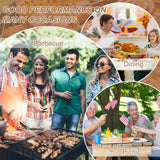 2 Pieces Meat Fork Stainless Steel Carving Fork with Wood Handle Cooking Fork BBQ Fork Grill Fork Steak Fork for Kitchen Barbecue Serving Cooking Grilling Roasting 10.5 Inches, Round Handle CHENGU