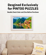 Pintoo Jigsaw Puzzle Frame Tailor-Made for Pintoo's 300 Pieces Puzzle ONLY - Cool Gray - Effortless & Toolless Assembly NO Glue Required [W1024] Pintoo