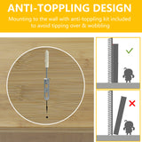 Bamboo Over-The-Toilet Storage Cabinet with Doors and Adjustable Shelves by MUPATER MUPATER