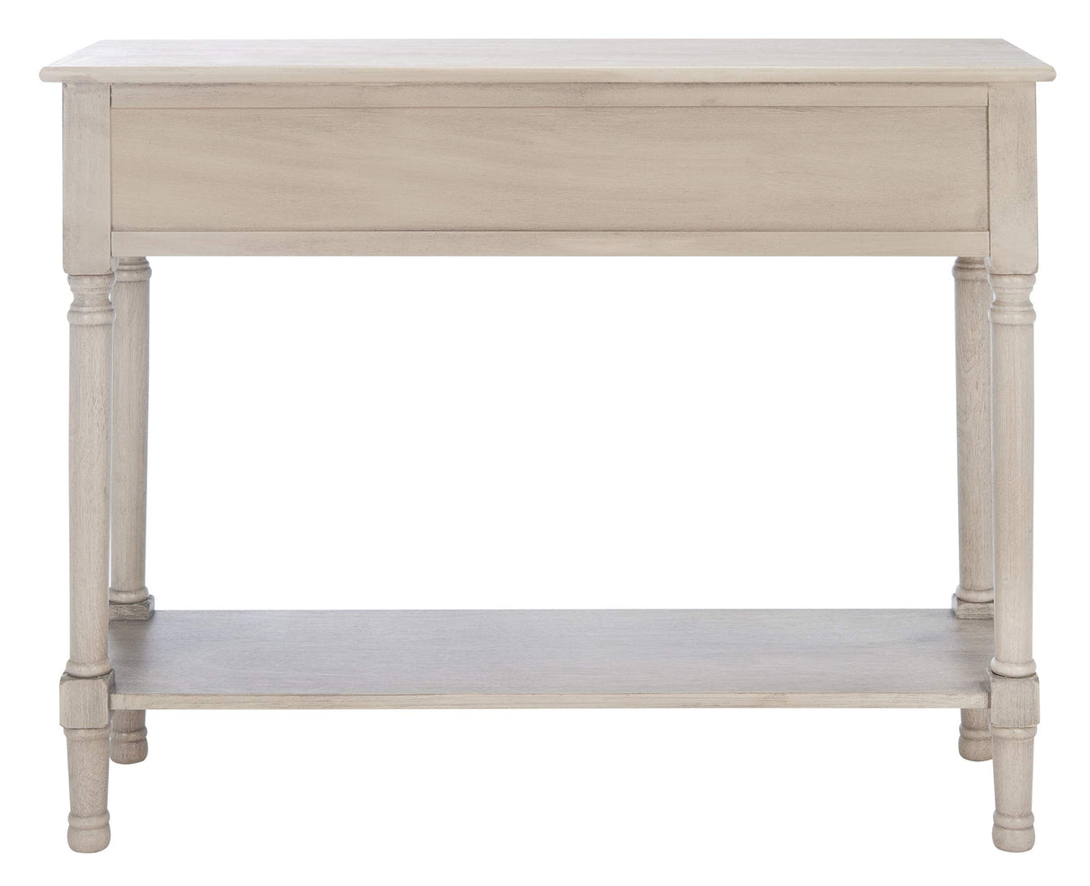Safavieh Home Collection Tate Greige 2-Drawer Bottom Shelf Console Table Safavieh