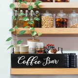 Coffee Station Organizer Wooden Coffee Bar Organizer for Countertop, Coffee Bar Accessories Organizer Farmhouse Kcup Coffee Pod Holder Storage Basket with Handle - Black MINCORD