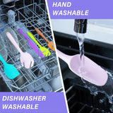 Silicone Spatula Set, 5 Piece Food Grade Rubber Spatulas for Baking, Cooking, and Mixing High Heat Resistant Non Stick Dishwasher Safe BPA-Free (Multicolor) Hoewina