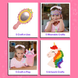 Craftikit® 20 Award-Winning Princess & Unicorn Crafts for Kids Ages 3-10 Years, All-Inclusive Toddler Arts and Craft Kits for Kids, Fun Toddler Craft Box for Girls in Preschool Craftikit