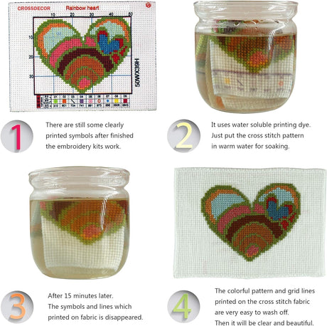 Gnome Cross Stitch Kits for Adults Beginner,Home Counted Cross Stitch Kits Printed Stitching Cute Patterns Dimensions Needlepoint Art Crafts Embroidery Kits for Adults Beginners DYAIANGMU
