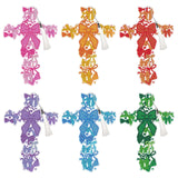 Cross Diamond Art Painting Bookmarks - 6 PCS Colorful Bow Design Bookmarks Kit with Tassel DIY Coquettte Gem Art Craft Christmas New Year Religions Birthday Gift for Reading Lovers INCOK