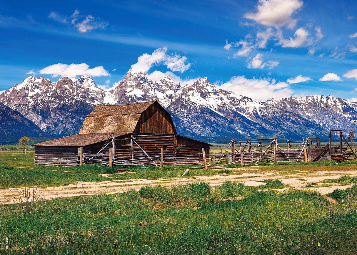 BEDUKE Jigsaw Puzzles for Adults 1000 Pieces Grand Teton National Park Precise Interlocking Thick Sturdy Cardboard Family Game 1000 Piece Puzzle Age 14+ BEDUKE