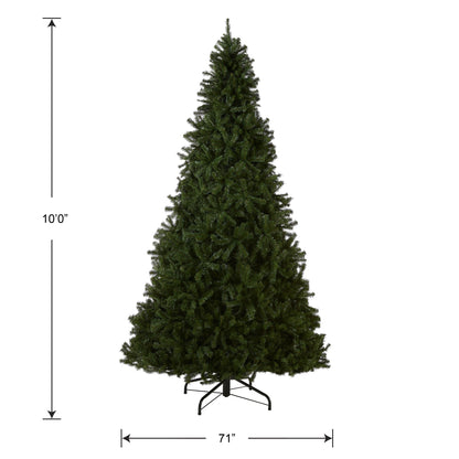 National Tree Company Artificial Giant Christmas Tree, Green, North Valley Spruce, Includes Stand, 10 Feet