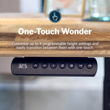 Vari ComfortEdge Adjustable Height Desk 72x30 Inches - Varidesk Black Electric Standing Desk- Sloped Ergonomic Front Edge - Sturdy T-Style Legs, Easy Vari