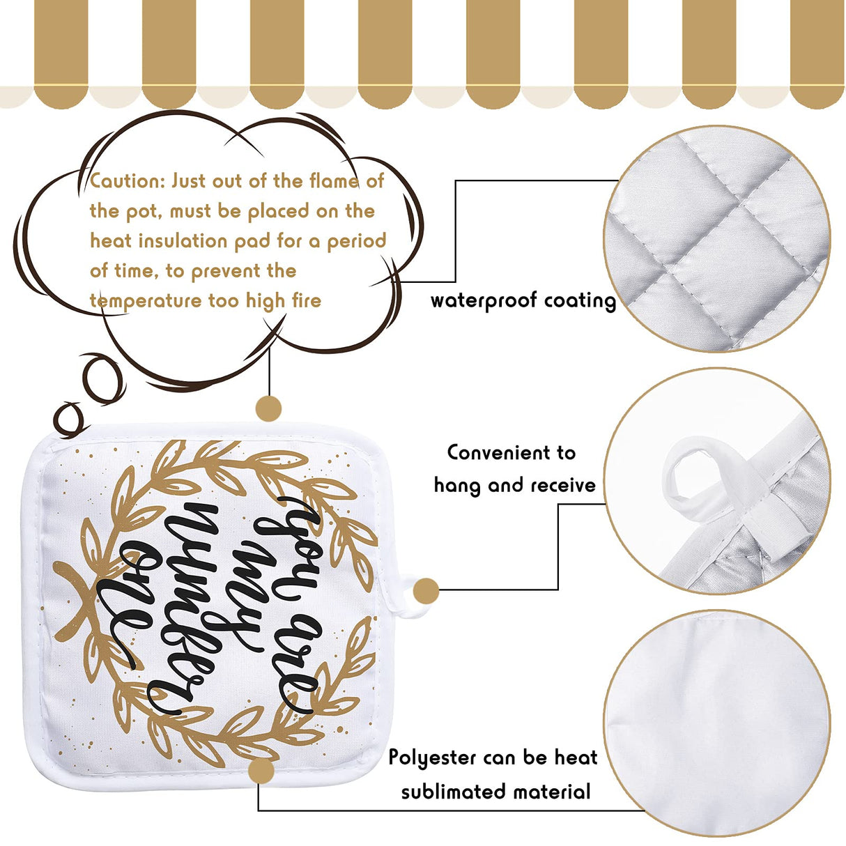 30 Pieces Blank Sublimation Oven Mitts Set Include Blank Sublimation Heat Resistance Oven Gloves and Blank Sublimation Pot Holders for DIY Kitchen Dining Room Accessories Patelai