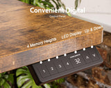 WALKINGDESK 48x24 Inches Electric Standing Desk with Drawer and Monitor Stand, Height Adjustable Stand up Desk for Home Office, Ergonomic Sit to Stand Desk with Phone Holder, 3 Hooks, Rustic Brown WALKINGDESK