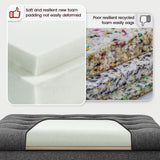 Yaheetech Ottoman with Large Storage, Multifunctional 28-inch Storage Bench, Bedroom Bench Foot Rest with Cushion as Footboard Bench, Sofa Bench, Coffee Table for Living Room Entryway Gray Yaheetech