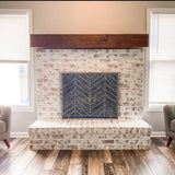 Fireplace Mantel, Rustic, Shelf, Floating Mantle, Real Wood, Beam, URBANDI (Provincial, 48Lx6Hx8D) WoodArtSupply