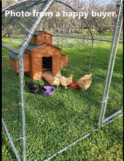 Omitree Deluxe Large Wood Chicken Coop Backyard Hen House 6-10 Chickens with 6 Nesting Box - WoodArtSupply