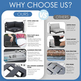 NICESOUL 7 Piece Modern Aluminum Outdoor Furniture Set with Fire Pit Propane/Gas, 29 inch Deep Wide Seat, All Weather Patio Conversation Set, L Shaped Modular Sectional Sofa for Backyard, Dark Gray NICESOUL