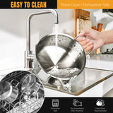 Aufranc Stainless Steel pots and pans set, 6 Piece Nonstick Kitchen Induction Cookware Set,Works with Induction/Electric and Gas Cooktops, Nonstick, Dishwasher Aufranc