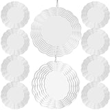 Remerry 10 Pack 10 Inch Sublimation Wind Spinner Blanks 3D Aluminum Metal Wind Spinners Whirligigs Wind Spinners DIY Crafts Ornaments for Garden Window Yard Porch Front Door Decoration(Round) Remerry