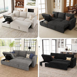 Belffin Modular Sectional Sleeper Sofa with Pull Out Couch, L Shaped Sleeper Pull Out Bed, Convertible Sectional Couches for Living Room, Black Belffin