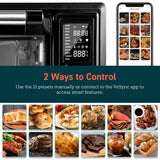 COSORI Air Fryer Toaster Oven Combo 13-in-1, 32Qt APP & Voice Control Convection Oven Countertop, Bake, Broil, Roast, Dehydrate, Sous Vide, 134 Recipes & 4 Accessories, Black, Stainless Steel COSORI