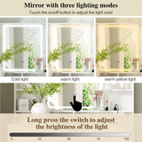 Ieejdn Makeup Vanity Desk with Mirror and Lights, Vanity Desk with 8 Drawers & Storage Shelves, Vanity Table with Power Outlet, 3 Color Modes & Adjustable Brightness Dressing Table, Bedroom,White Ieejdn