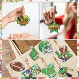 BBTO 15 pcs Football Diamond Art Keychains 5d Diamond Painting Keychain Football Party Decoration DIY Ornaments Pendant Kits for Adult BBTO