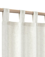 Farmhouse Linen Curtains - 84 Inch Length, 2 Panels Set, Tab Top Semi Sheer Light Filtering Country Boho Curtains for Living Room, Bedroom, Nursery, 52x84 Inches, Neutral Cream KOUFALL