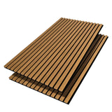 Luxdecor Acoustic Wood Slat Wall Panels for Wall 2pack Wood Slat Panels for Wall 47.2”x23.6” Wooden Acoustic Venner Panels 3D, Fluted Wall Slat Panels 0.82”in Luxdecor