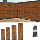 Natural Reed Fencing,Decorative Bamboo Fencing 2ft 3ft 4ft 5ft 6ft High Roll Reed Screen Curtain Balcony Reed Fence Roll for Outdoor Backyard Patio, Decorative Fence,Privacy Screen(91x305cm(3x10ft)) ZMNXAS