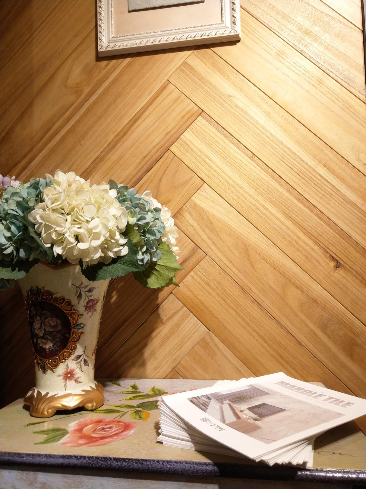 COLAMO 10PCS Faux Teak Peel and Stick Wood Panels for Wall, Vintage Farmhouse Adhesive Shiplap Boards for RV Backsplash, Living Room, Bed Room, Accent Wall, Self Stick On Wooden Paneling(12.4sqft) COLAMO