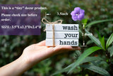 Farmhouse Mini Bookstack for Bathroom Decor Wooden Books for Restroom Shelf Decorative Accent for Guest Bathroom Sign, 2 Signs in 1 Reversible - Wash Your Hands/Relax Soak Unwind LIVDUCOT