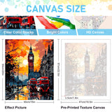 Paint by Numbers Kit for Adults Rolled Canvas - 16x20 Inch Big Ben Adult Paint by Number Kits on Canvas for Beginners, DIY Acrylic Oil Number Painting Kits with Gift Box for Home Wall Decor Gift Offito